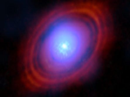 Vast amounts of water spotted surrounding a star