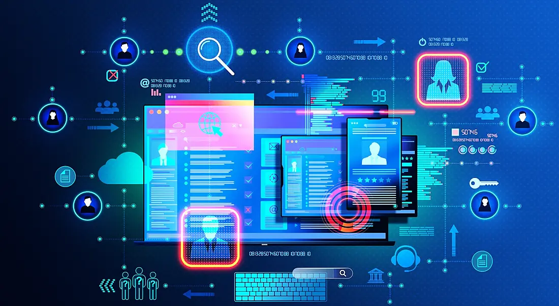 Colourful images indicating how HR and tech is intersecting.