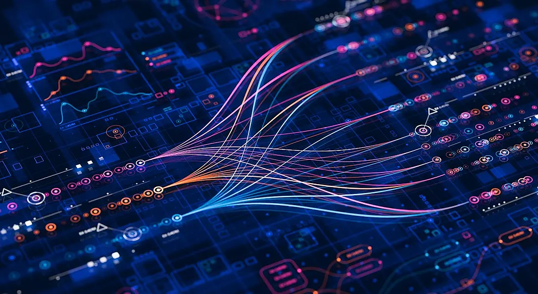 A colourful connected network of data.