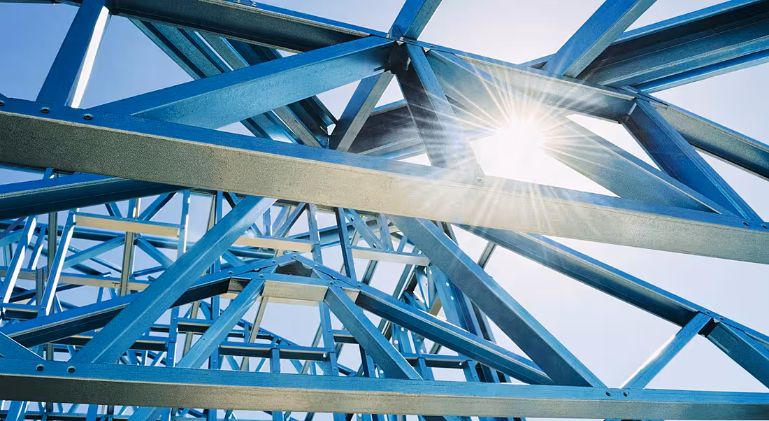 The steel framework of a building, indicating the recent Laois Midland Steel news.