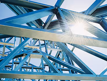 The steel framework of a building, indicating the recent Laois Midland Steel news.