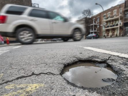 Researchers propose eco-friendly pothole fix using unlikely material