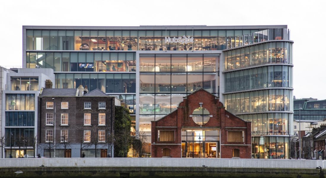 The newly opened HubSpot House office building beside the River Liffey in Dublin.