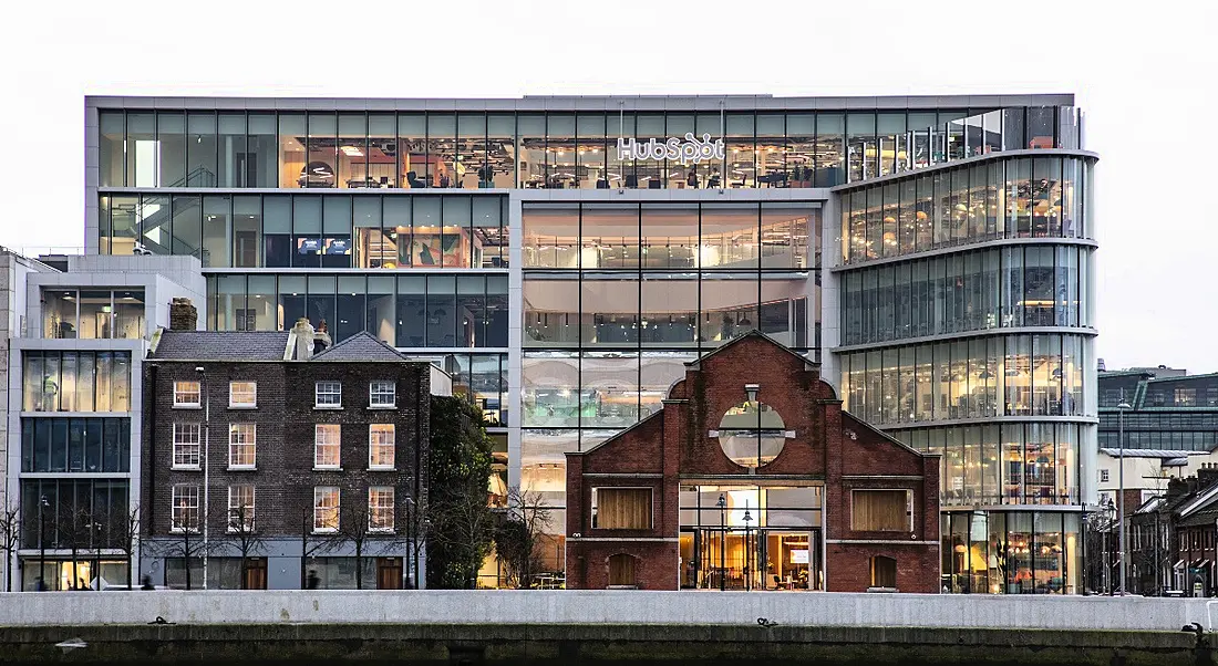 The newly opened HubSpot House office building beside the River Liffey in Dublin.