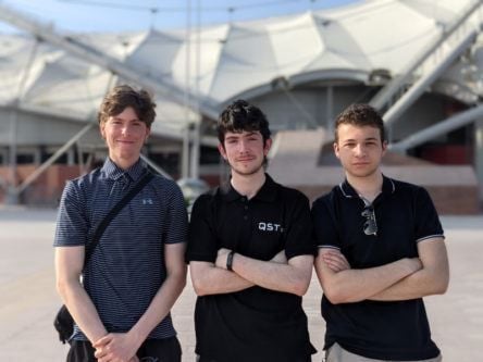 Student entrepreneurs score with AI and haptic device