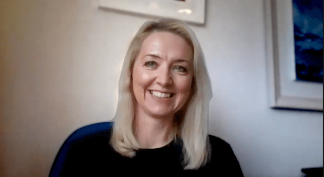 Anna Rafferty is sitting in her home on a video call, talking about the WiSTEM2D programme.