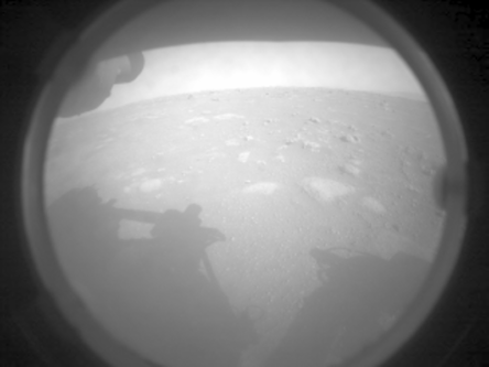 Perseverance beams back its first images after landing on Mars