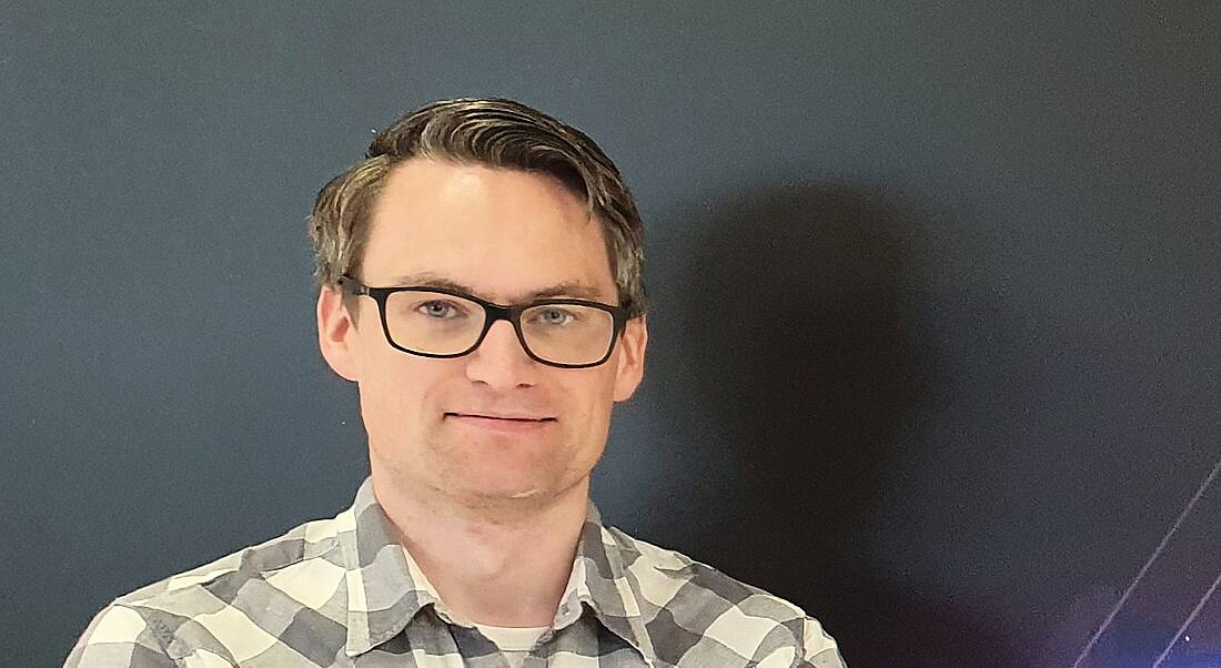 Eoghan Lappin, a software engineer at Yahoo, smiling at the camera.