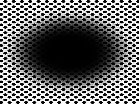 You will probably fall for this optical illusion of a black hole