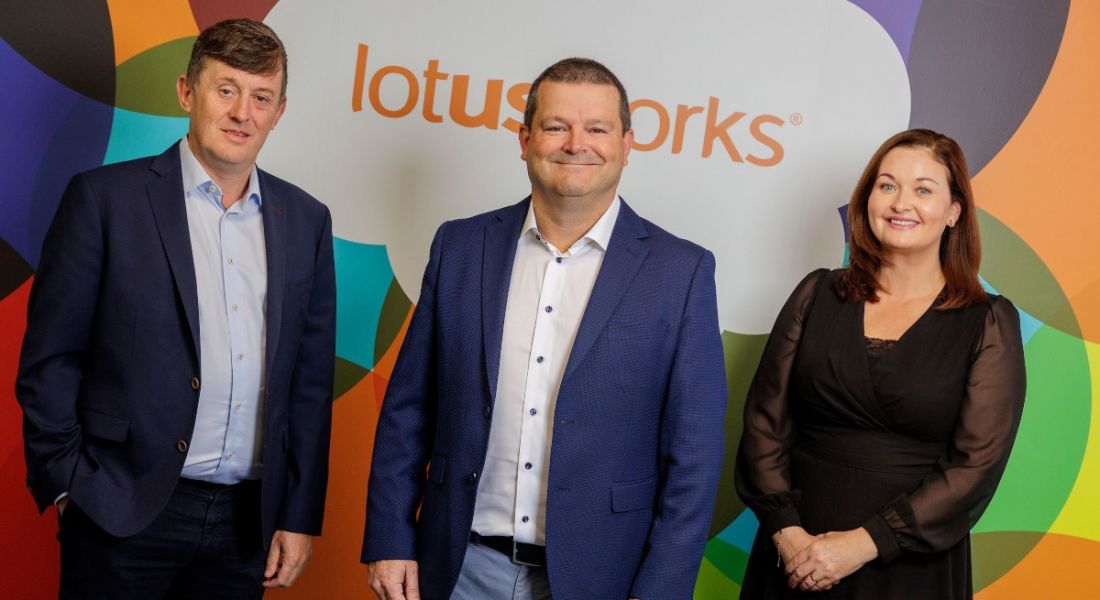 LotusWorks directors James Casey, Gerard Sproule and Emer Conroy.