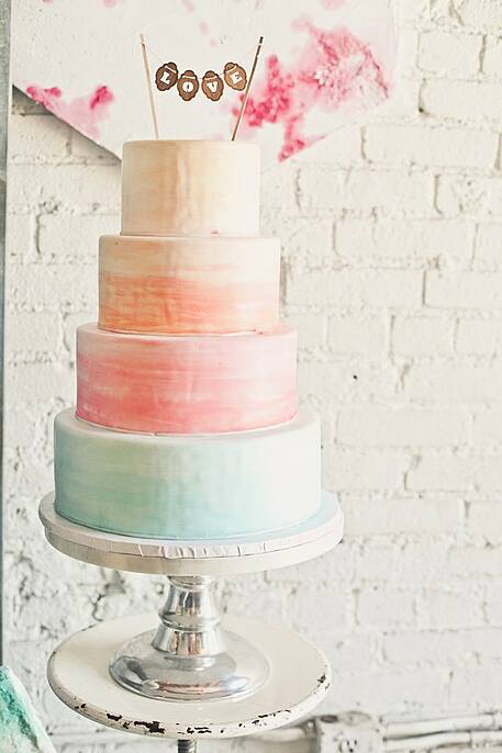 Watercolour cake