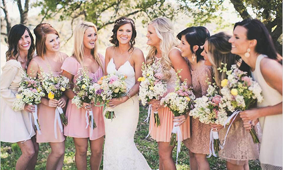 chief bridesmaid wears