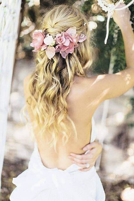 Pink flower crown