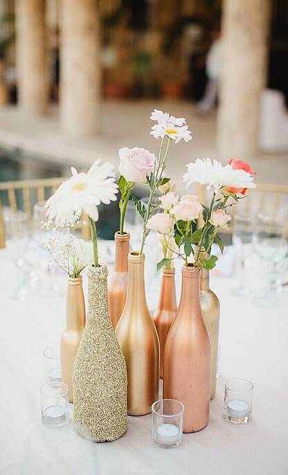 Rose Gold flower vase