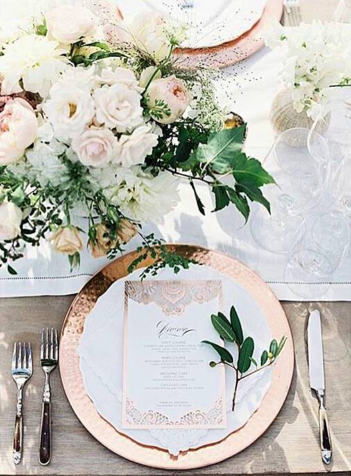 Wedding table setting