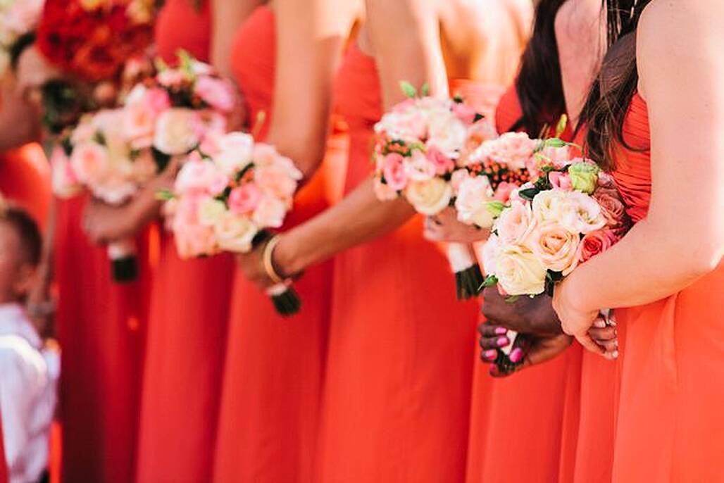 Red Bridesmaids dresses