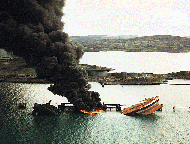 Betelgeuse Tanker explosion, Whiddy Island, Bantry Bay.