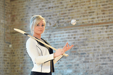  In control: Cork camogie captain Anna Geary, an executive member of the WGPA, pictured at the launch in Smock Alley Theatre, Dublin, on Tuesday.                  