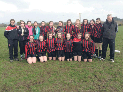 Champions! The Drinagh Rangers squad that annexed the SuperValu West Cork Schoolgirls Cup trophy on St Patricks Day.