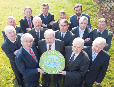 Chairmen and board members of ICOS member dairy co-operatives pictured with FBD chairman Michael Berkery at the launch of a major national initiative to bring home the farm safety message to 20,000 dairy farmers as the dairy 