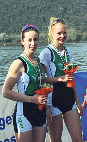 Great weekend: Denise Walsh and Claire Lambe won bronze medals in Italy.