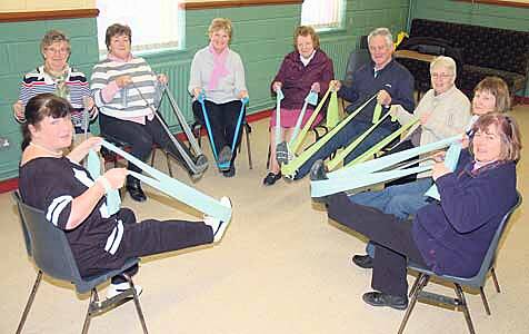 Coachford Active Retirement Association members participating in a recent PALS exercise class at Coachford GAA hall. 