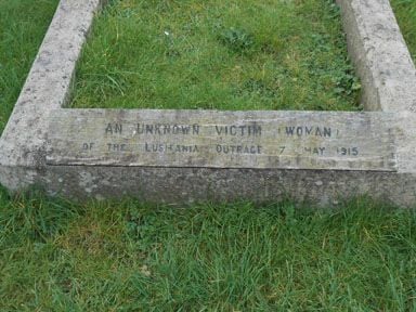 A Lusitania grave at St Multose Church in Kinsale.  (Photo courtesy: Dermot Ryan)