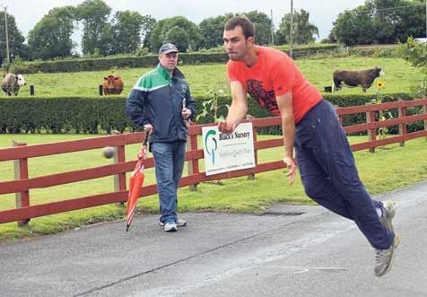 In control: Seamus Sexton won his senior championship contest with Christy Mullins at Lyre on Saturday.