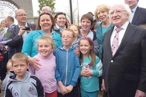 President and Mrs Higgins posed for numerous photos when they visited Skibbereen last week. 