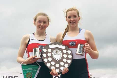 Great result: Aoife Casey and Emily Hegarty won the junior 18 double scull.
