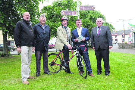 Pictured at the launch of a new marketing plan for the Beara-Breifne Way were - from left - Seamus Coffey, Jim OSullivan, The Beara Way, West Cork; Matt Ryan, The Ormond Way, North Tipperary; Minister Alan Kelly and Michael Parsons of the Heritage Counci