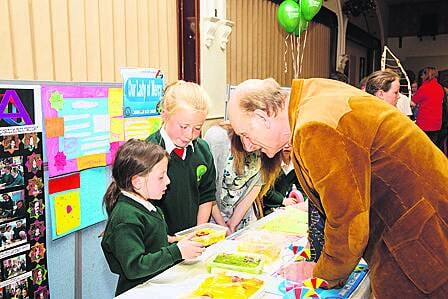 Pictured at the Primary Schools Science of Life Fair, run by the West Cork Education Centre, Dunmanway, were organisers and guests  from left  Noel Coakley, management committee member, West Cork Education Centre; Dympna Daly, chairperson, do; Michael 