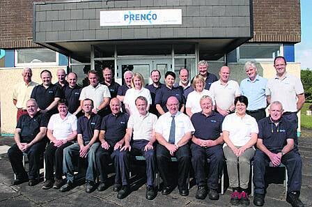 Staff of Prenco Manufacturing Ltd on the Baltimore Road in Skibbereen, who recently celebrated their anniversary