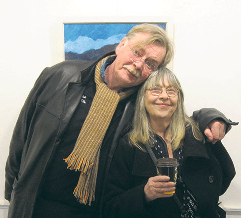 John and the late Nona Pettersen at the opening show of The Blue House Gallery in April.
