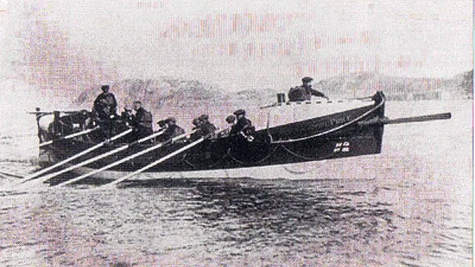 Re enactment of Lusitania rescue Image