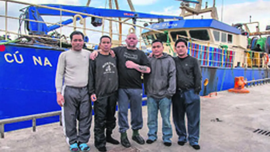 Irish trawler plucks five from life raft Image