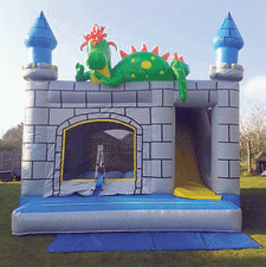 No bouncy cattle but a bouncy castle is at large Image