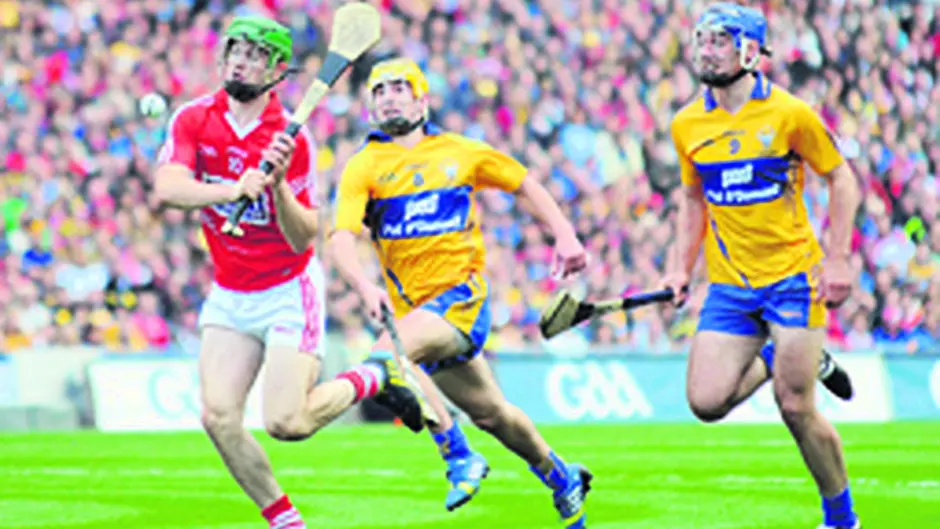 Danger man: Cork’s Seamus Harnedy in action against Clare in the 2013 All-Ireland senior hurling final.

BY TOM LYONS Image