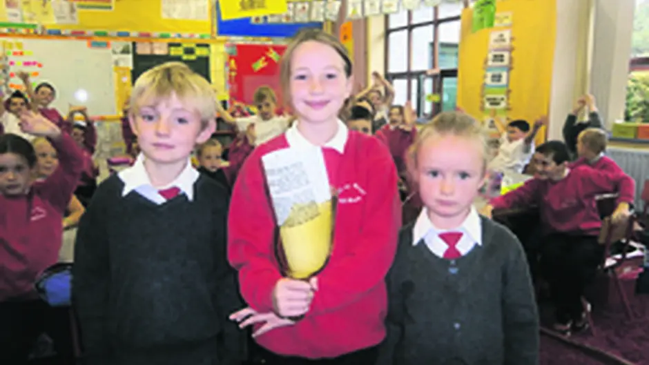 Beara children find 13 year old message in a bottle from US Image