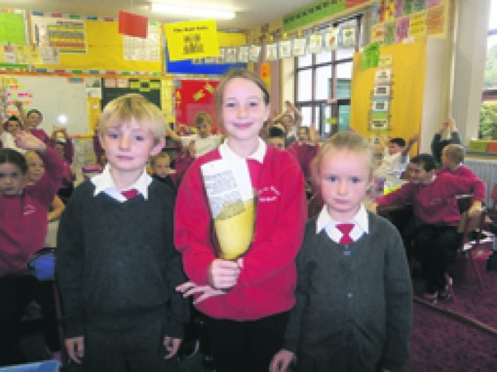 Beara children find 13 year old message in a bottle from US Image