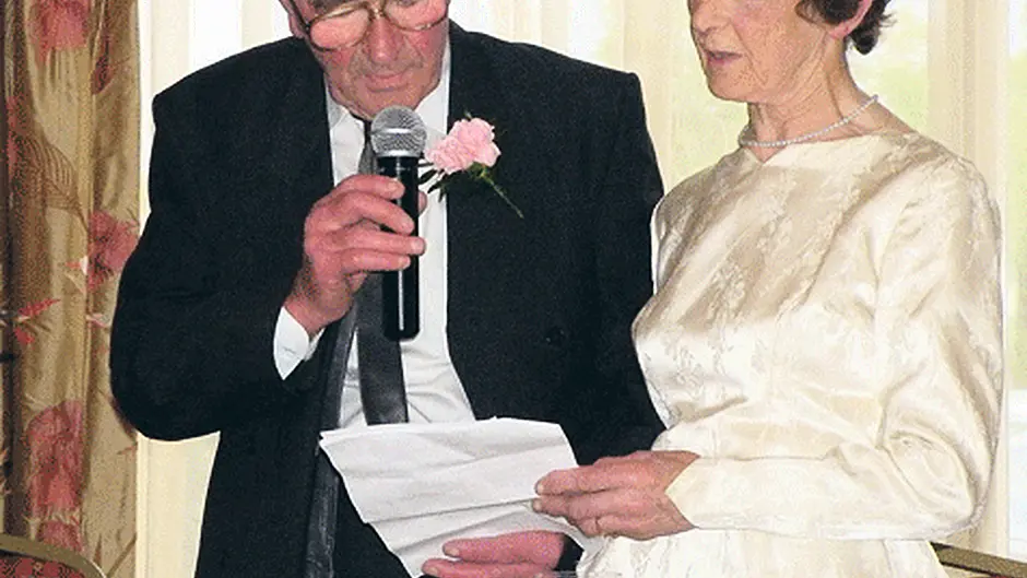 Wedding dress still fits the bride 50 years later Image
