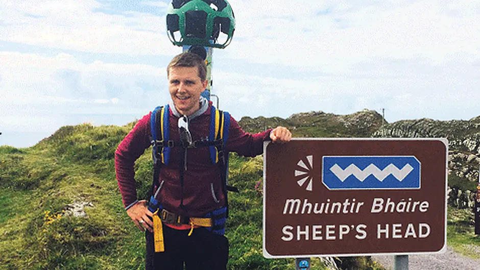 Google Trekkers showing their strength on the Sheeps Head Image