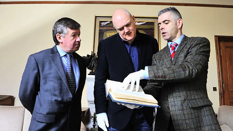 Boole tickles Briains fancy on visit to UCC Image