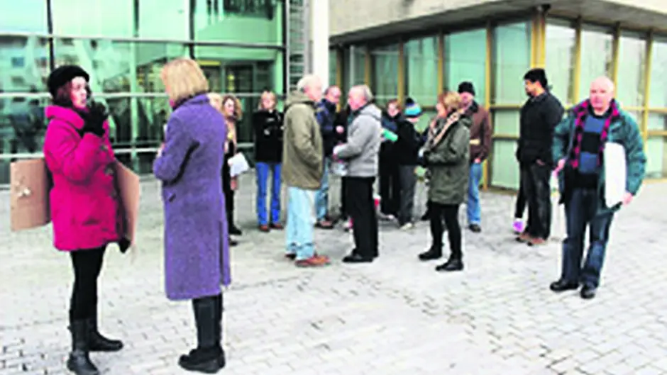 Protesters lodge windfarm objections at County Hall Image