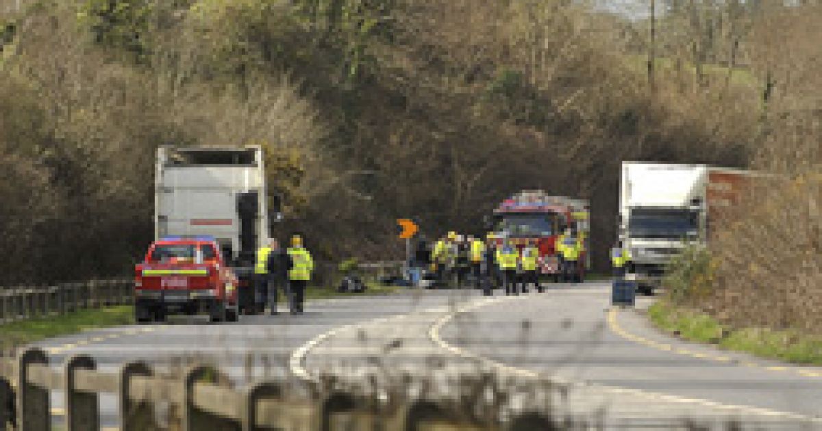 Road closed at Innishannon after collision between car and truck