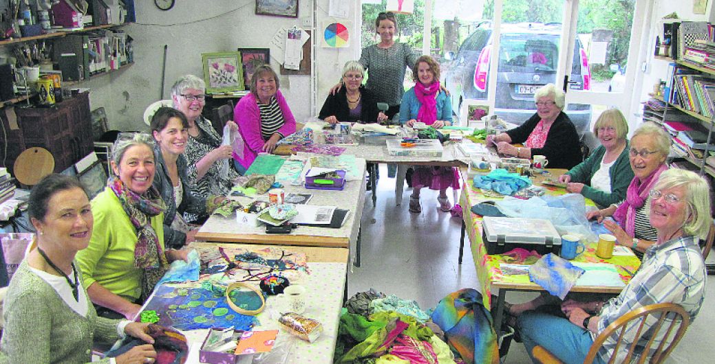 Group sculpts fabric into art Image