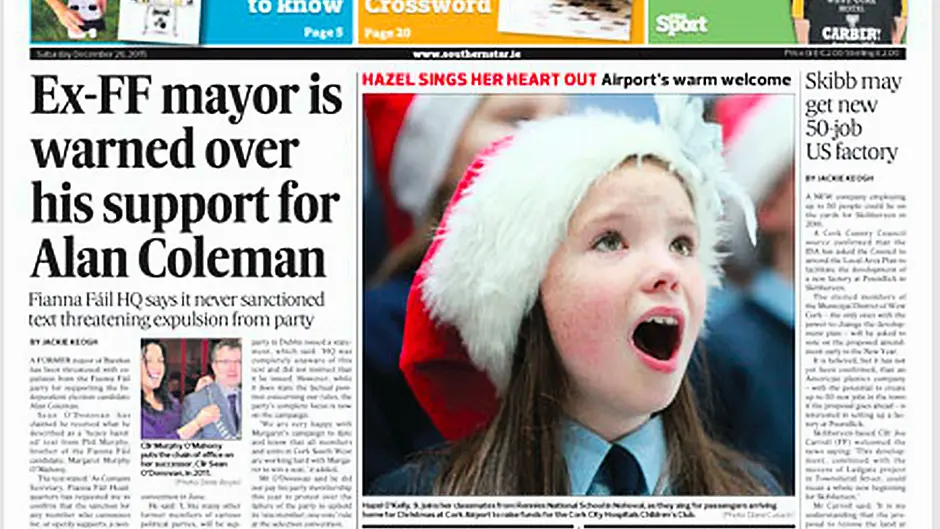 In this week's Southern Star OUT WEDNESDAY Image