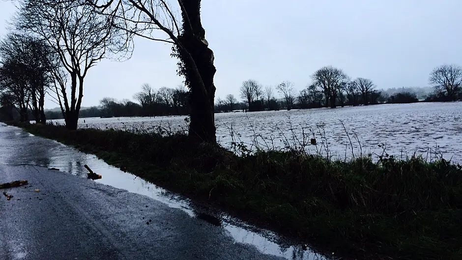 Photos show reason for pressure on Skibbereen as the Ilen burst its banks this morning Image