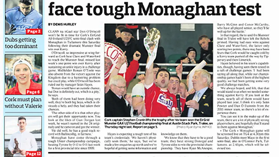 In this week's Southern Star Sport Image
