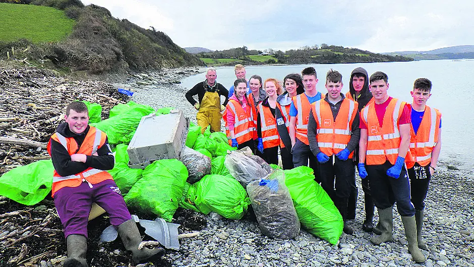 Bantry's coastal clean-up project is well supported Image